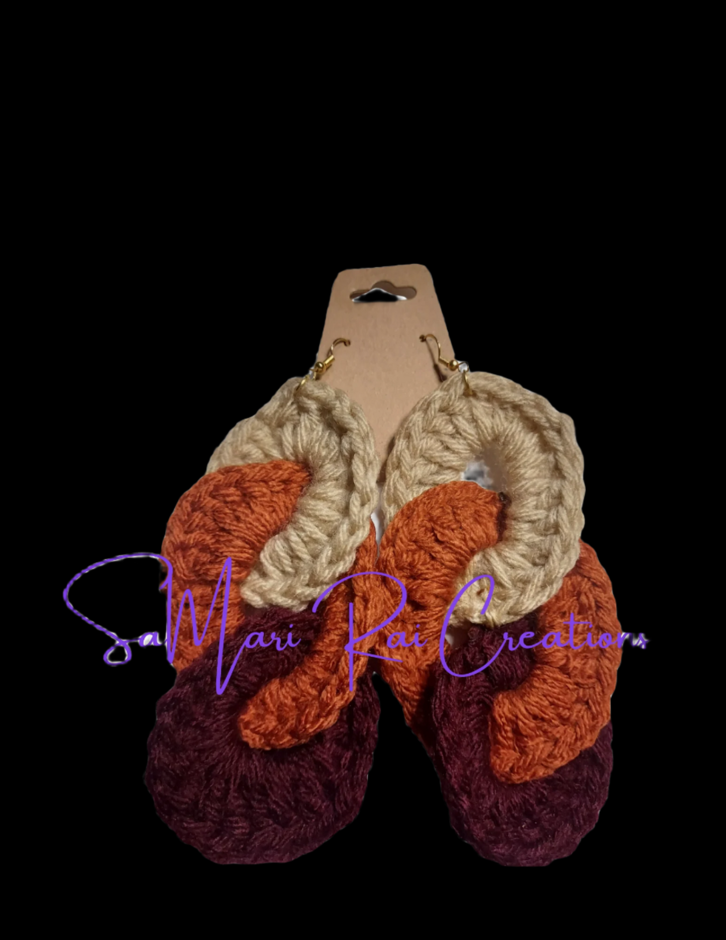 Crochet Triple Loop Earrings