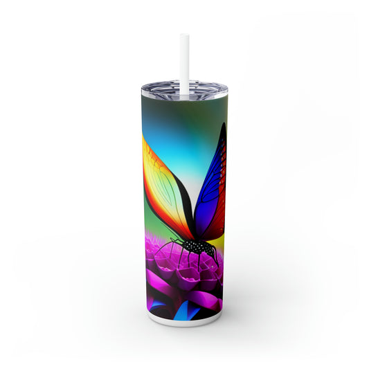 20oz Butterfly Tumbler with Straw